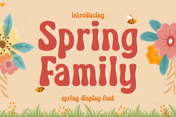 Spring Family: A Playful Display Font for Creative Projects